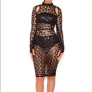 House of CB NWT CUTOUT SEQUIN dress (XS)